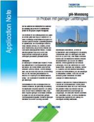pH-Messung in Proben mit geringer Leitfähigkeit