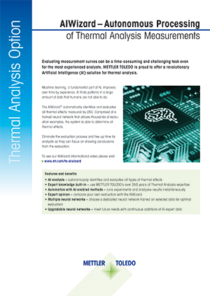 AIWizard™, artificial intelligence for autonomous thermal analysis evaluations