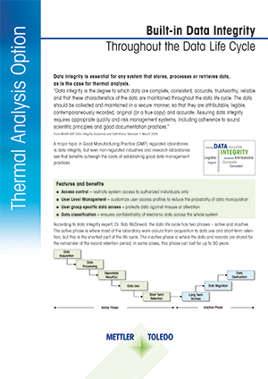 Datasheet: Built-in Data Integrity