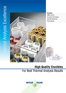 Brochure: Crucibles for Thermal Analysis Brochure: Crucibles for Thermal Analysis