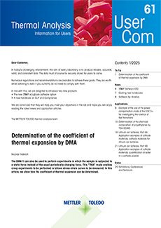 Thermal Analysis UserCom 61