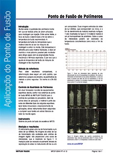ponto de fusão de polímero