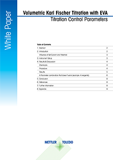 Check our white paper to know how control parameters influence volumetric Karl Fischer titration analysis time.