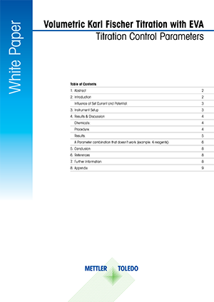 Set Current and Potential Influence Parameter in KF Titration
