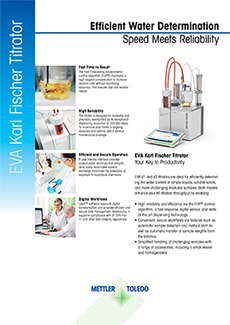 Datasheet: EVA Volumetric Karl Fischer Titrator