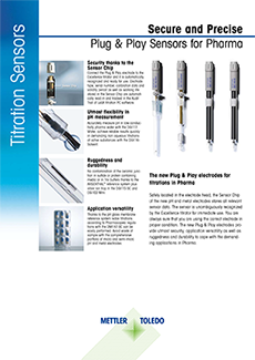 Datasheet: Selected Plug & Play Sensors for Titrations in Pharma