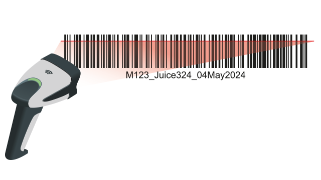 Figure 3. SmartCode example, information of method ID, sample ID, and date are encoded.
