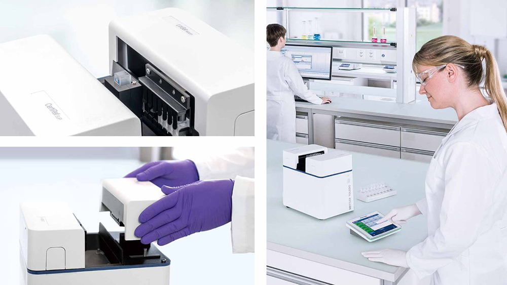 Figure 1: METTLER TOLEDO's performance verification modules can remain mounted on a UV7 Excellence Spectrophotometer during sample measurements. 