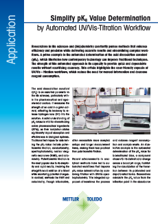 pKa Value Determination by Automated UV/Vis-Titration Workflow