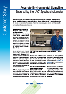 Accurate Environmental Sampling Ensured by the UV7 Spectrophotometer