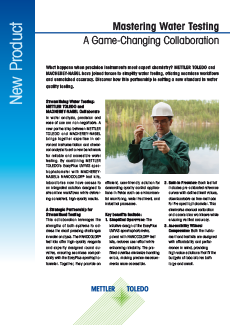 Streamlining Water Testing: METTLER TOLEDO and MACHEREY-NAGEL Collaborate