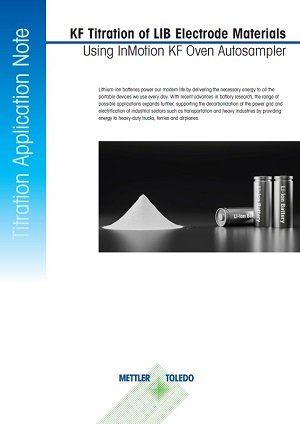 Water Content of LIB Battery Electrode Material Using KF Titration