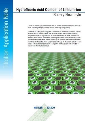 Hydrofluoric Acid Content of Lithium-Ion Battery Electrolyte