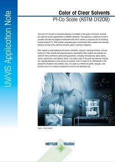 Color of Clear Solvents Using UV Vis Spectroscopy