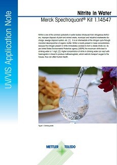 Determination of Nitrite in Water Using UV Vis Spectrophotometer