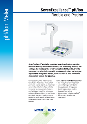 Datasheet: SevenExcellence™ pH/Ion Meter Datasheet: SevenExcellence™ pH/Ion Meter