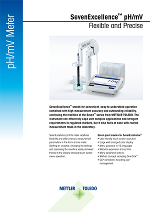 Datasheet: SevenExcellence™ pH/mV Meter Datasheet: SevenExcellence™ pH/mV Meter
