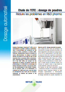 Distribution automatisée de poudres pour les applications pharmaceutiques et biotechnologiques