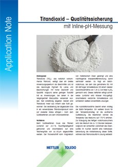 Applikationsbericht: Gewährleistung der Titandioxidqualität