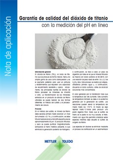 Nota de aplicación sobre la garantía de calidad del dióxido de titanio
