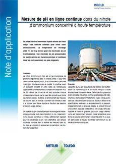 Mesure du pH dans du nitrate d'ammonium