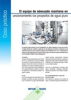 Caso práctico de equipos de agua pura