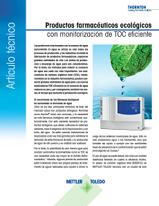 Artículo técnico sobre el TOC farmacéutico ecológico