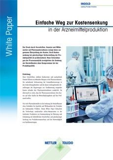 Einfache Weg zur Kostensenkung in der Arzneimittelproduktion Einfache Weg zur Kostensenkung in der Arzneimittelproduktion