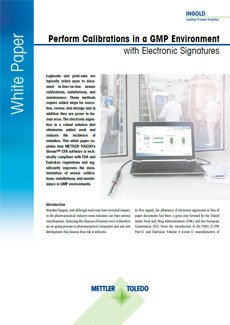 Perform Calibrations in a GMP Environment with Electronic Signatures