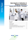 Data Integrity in Weighing Instrument Calibration Data Integrity in Weighing Instrument Calibration