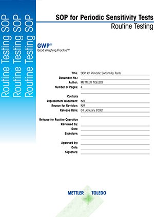 Standard Operating Procedures (SOP) for Balance Testing