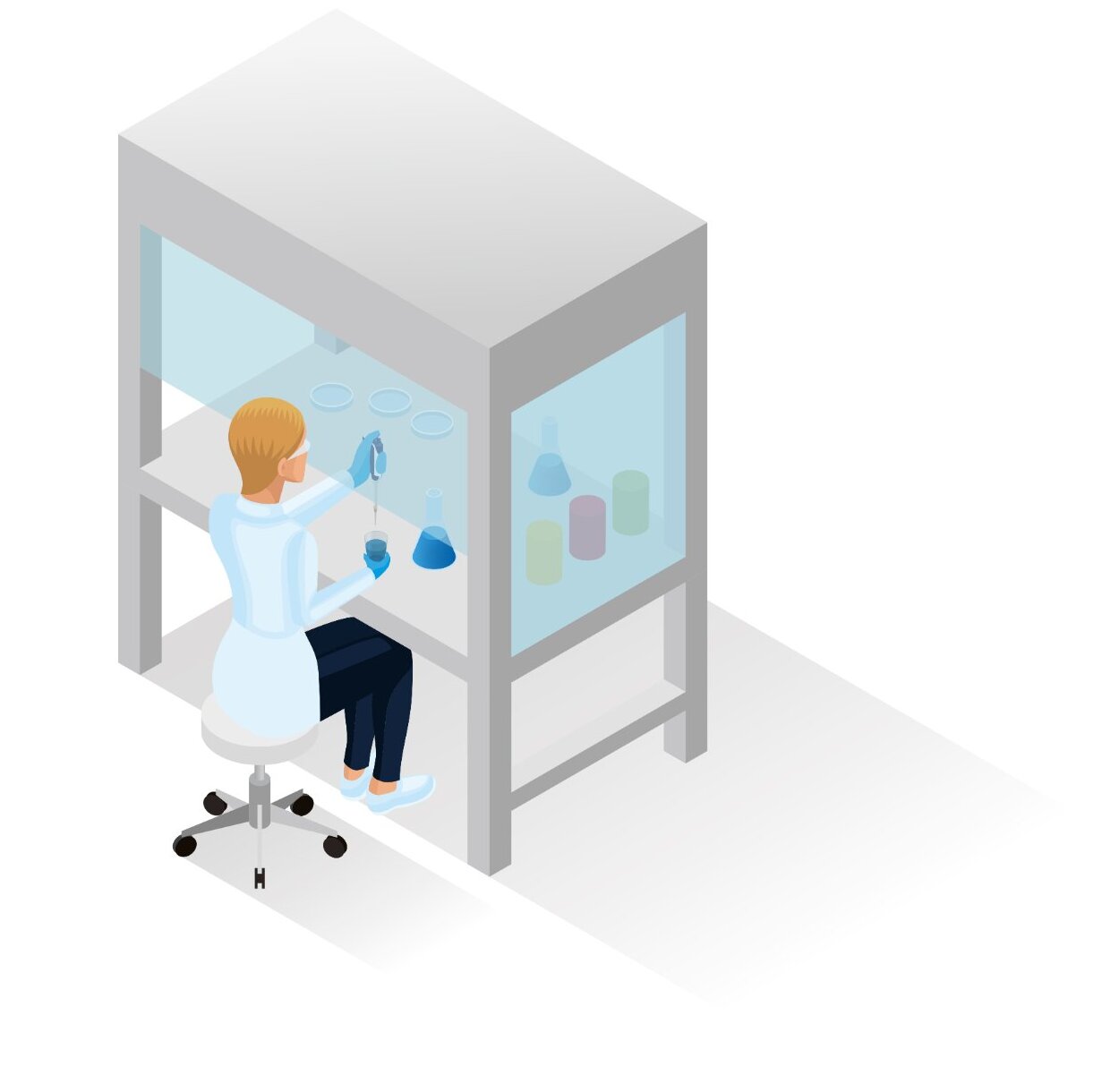 .Scientist pipetting samples at laboratory