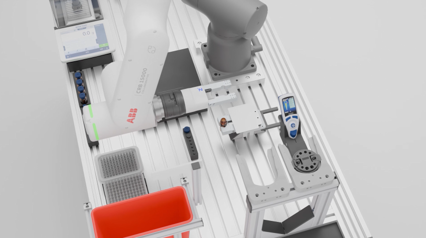 ABB cobot and Mettler Toledo instruments
