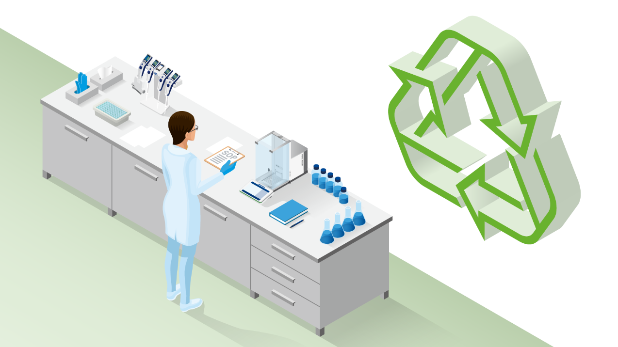 Illustration of a sustainable lab