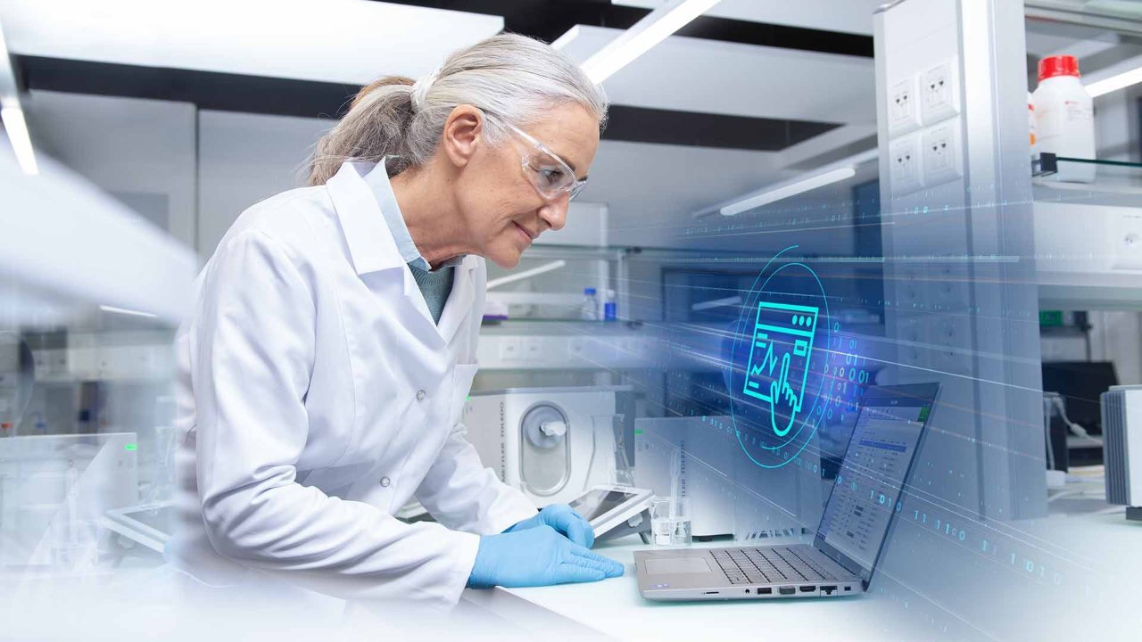 Scientist working in a lab