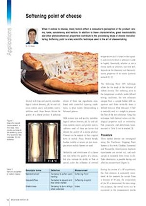 Easy, Effective Cheese Softening Point Determination