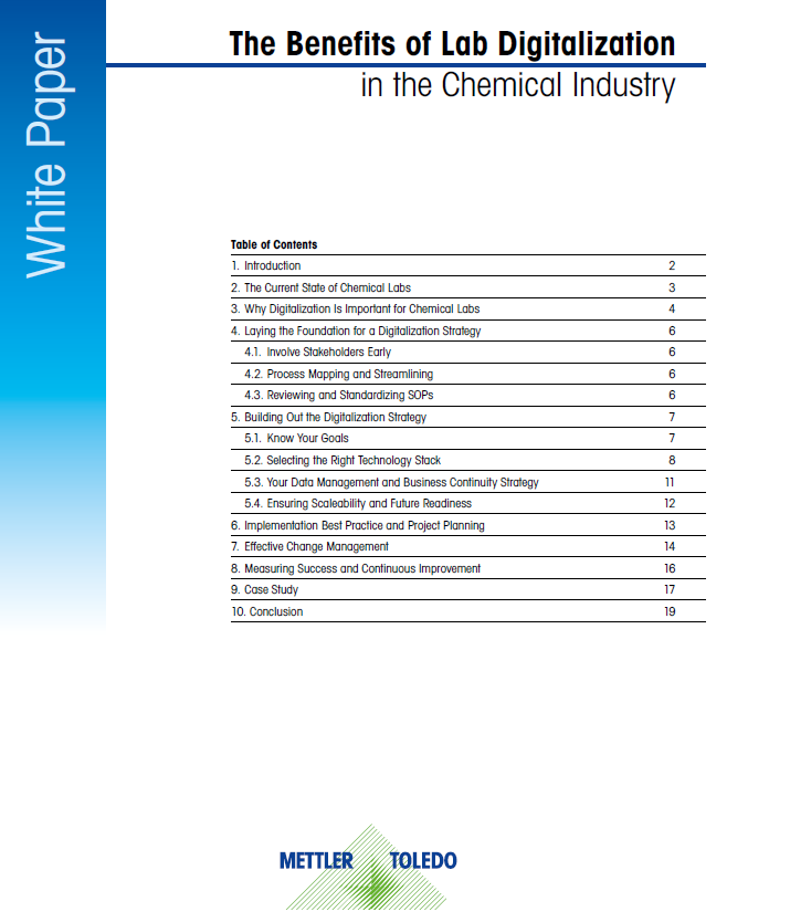 Lab digitalization in chemical labs