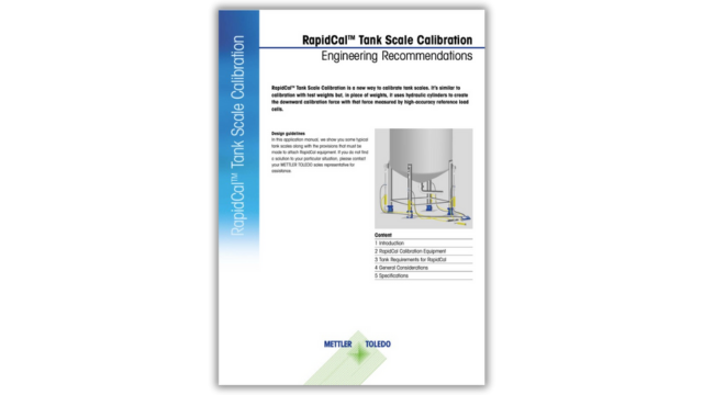 RapidCal Tank Scale Calibration Application Note