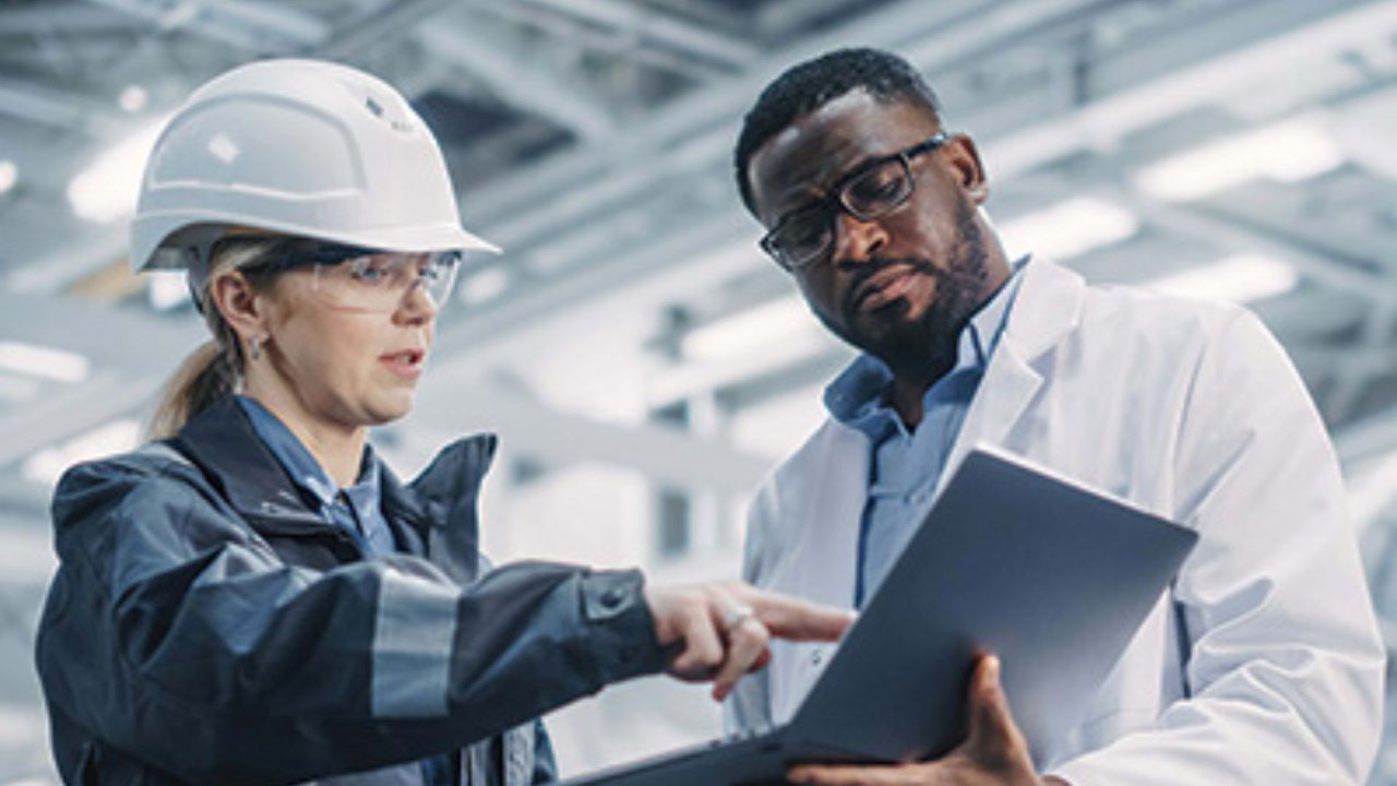 two people at the warehouse two people at the warehouse