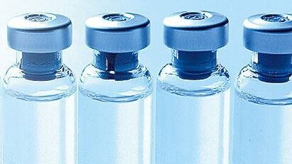 Bottles of clear liquid lined up