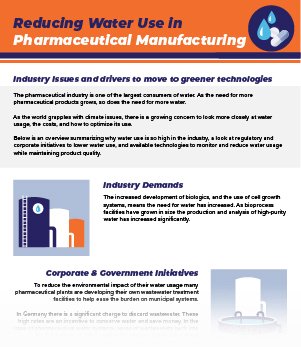 Reducing Water Use in Pharmaceutical Manufacturing
