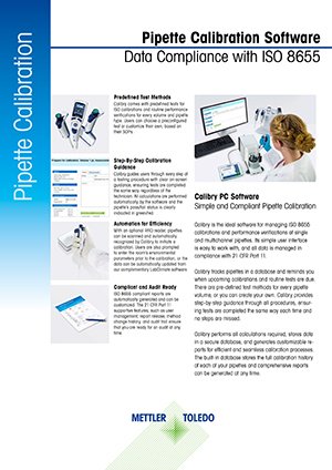 Pipette Calibration Software Datasheet