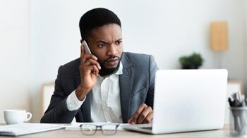 Hand tapping touch screen of product Hand tapping touch screen of product