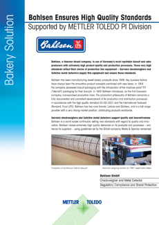 Bahlsen Ensures High Quality Standards