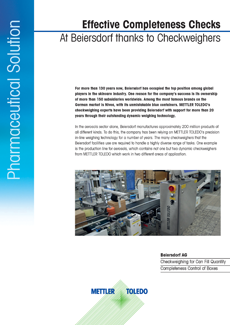 在 Beiersdorf 進行有效的完整度檢查