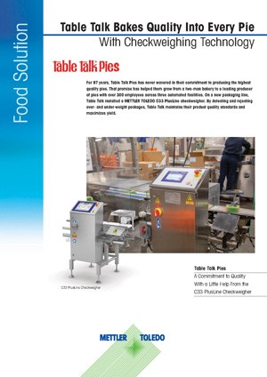 Table Talk Pies Installs Checkweighing Equipment | Case Study
