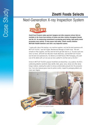 Zinetti Foods Selects Next-Generation X-ray Inspection System