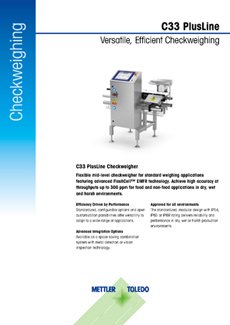 C33 PlusLine Checkweigher | PDF Datasheet Download