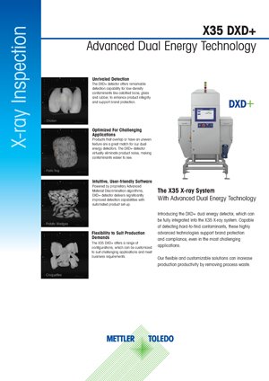X35 DXD 및 DXD+ 듀얼 에너지 X-ray 검사 시스템 | 데이터시트