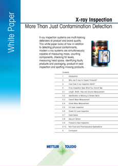 X-ray Inspection More Than Just Contamination Detection